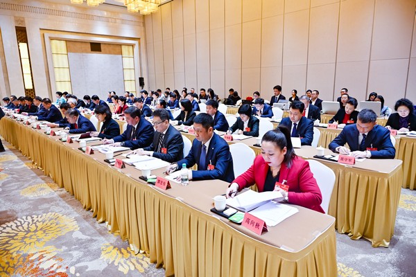 3月5日下午，出席十四届全国人大二次会议的黑龙江代表团召开第三次全体会议，审议政府工作报告。