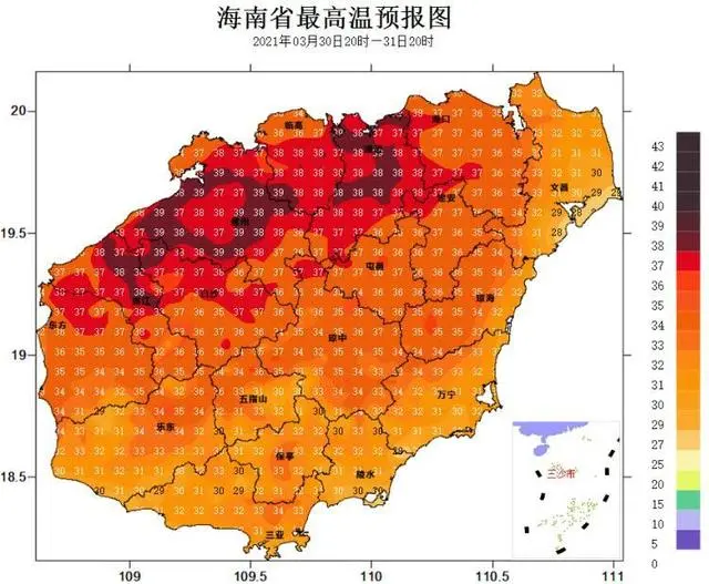 海南发高温预警 多地超37℃_海南连续高温_海南高温天数